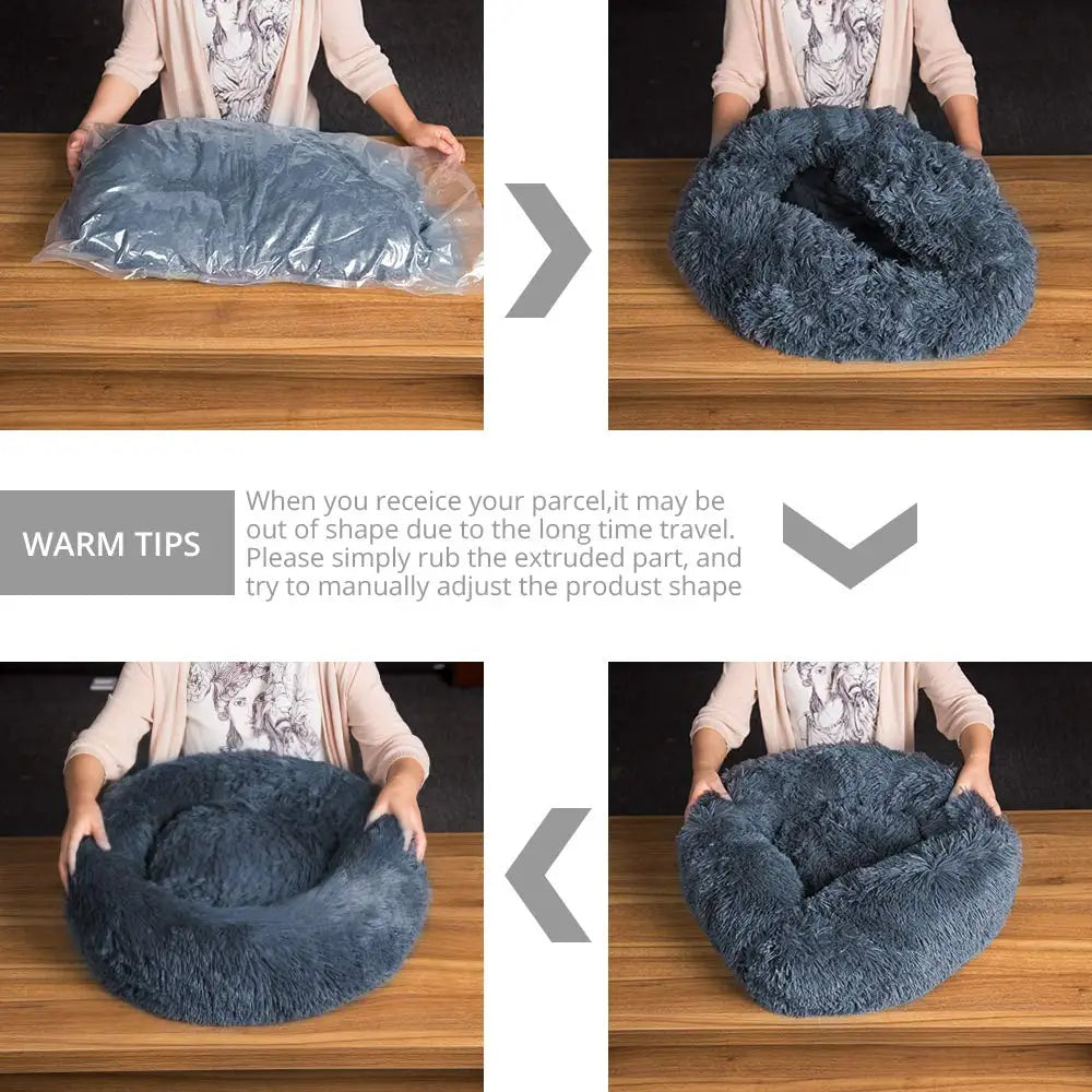 Super Soft Plush Round Pet Bed