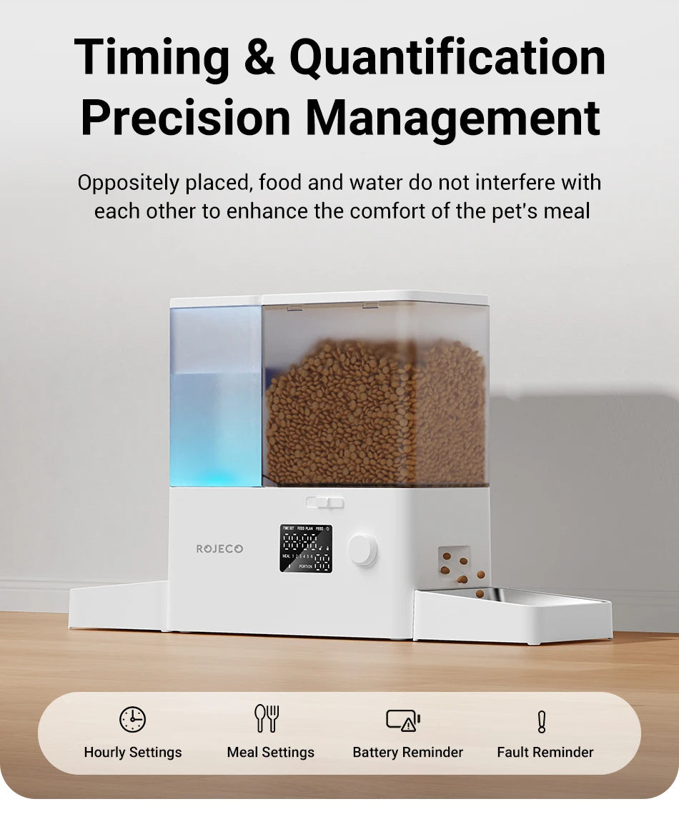 ROJECO Smart Pet Feeder – WiFi Control