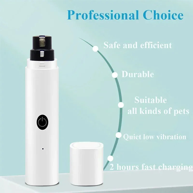 👉 Electric Pet Nail Grinder with LED Light