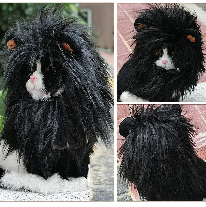 Lion Mane Pet Costume Hat – Cat & Puppy Cosplay