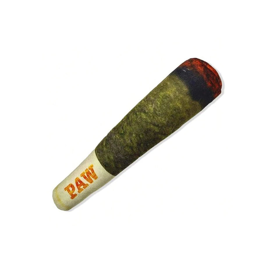 Funny Cigar Plush Squeaky Dog Toy – Chew & Play 🐶💨