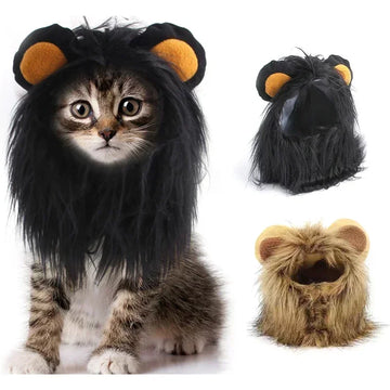 Lion Mane Pet Costume Hat – Cat & Puppy Cosplay
