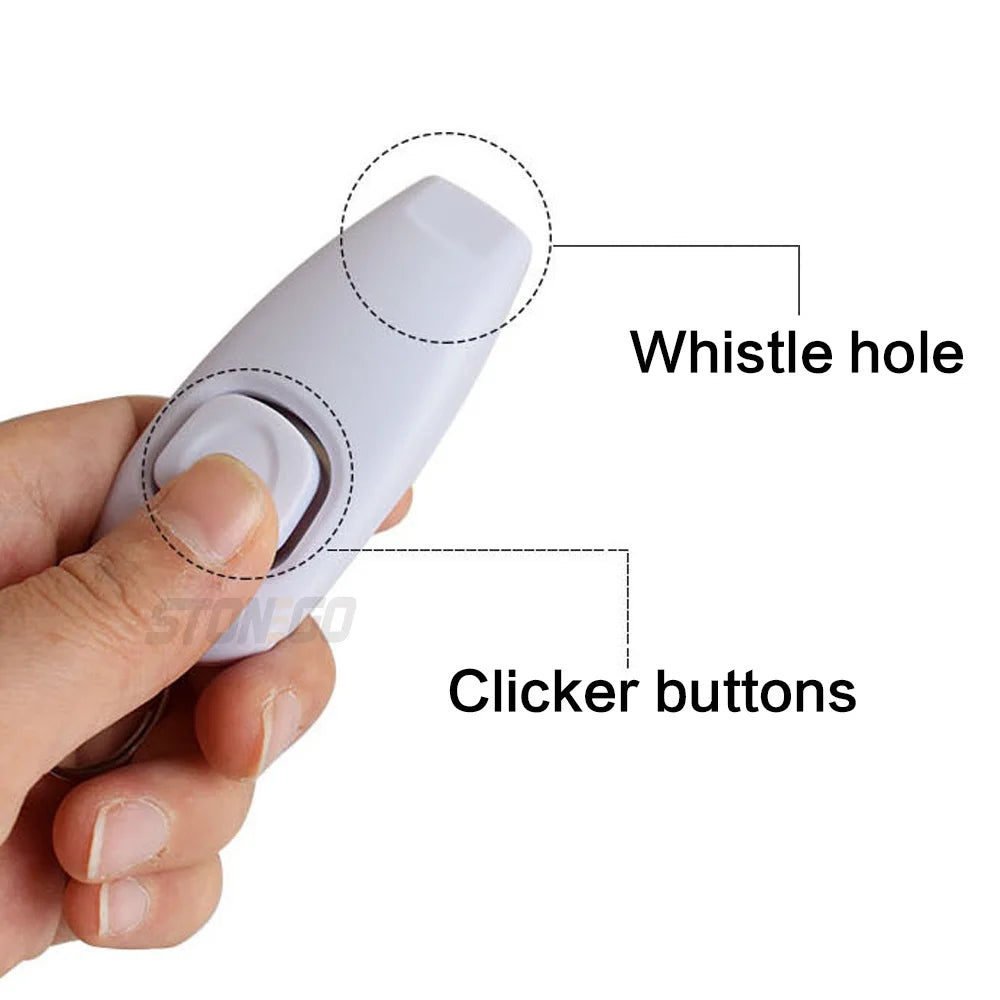 2-in-1 Dog Training Clicker & Whistle with Keyring 🐕🔔