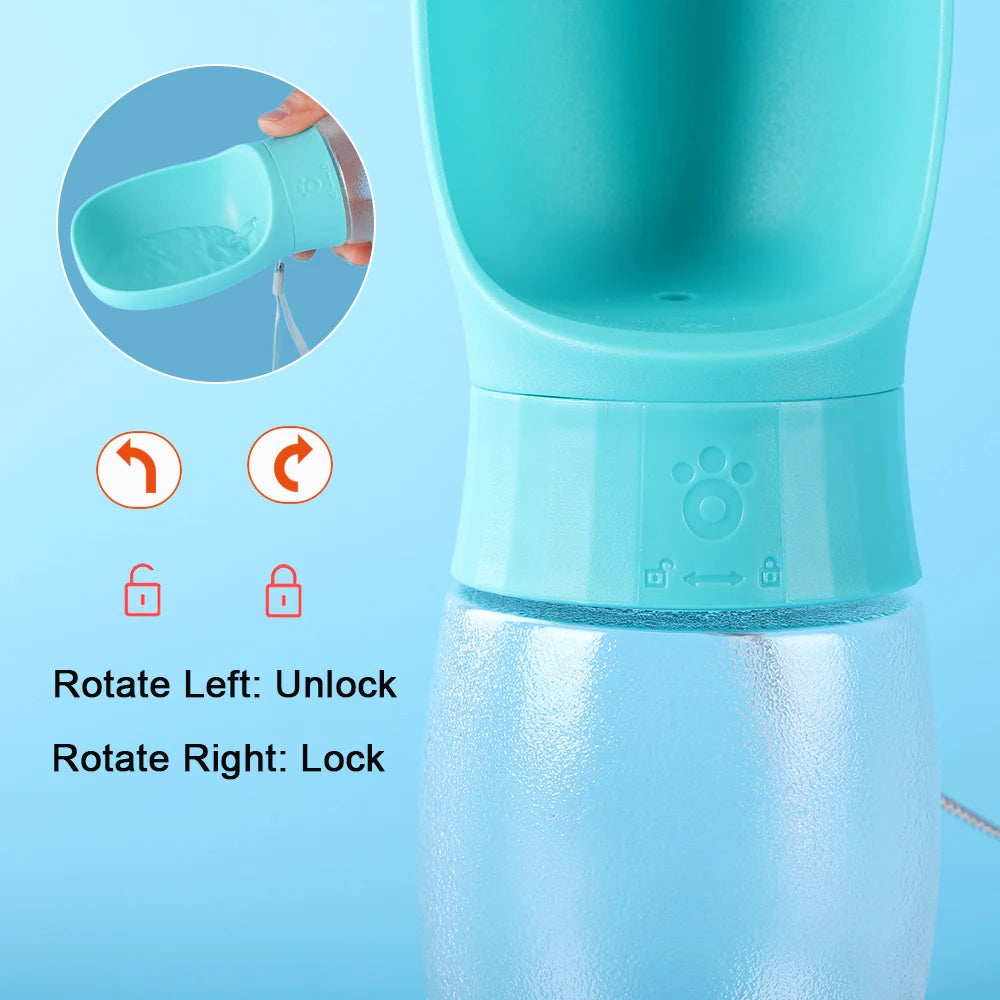 500ml Portable Pet Water Bottle with Drinking Bowl 🐶💧