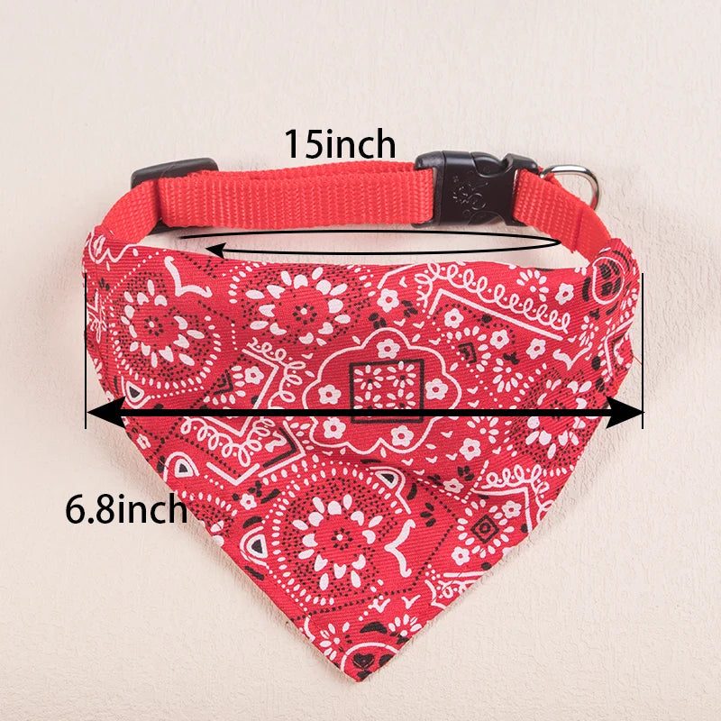 Adjustable Pet Bandana Collar – Cute & Stylish 🐶🐱