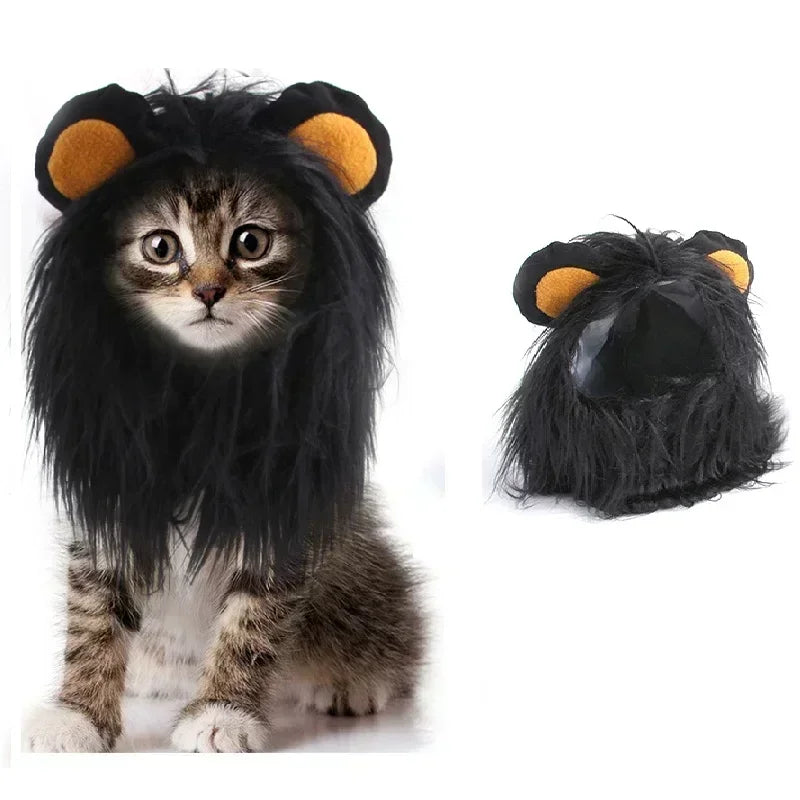 Lion Mane Pet Costume Hat – Cat & Puppy Cosplay