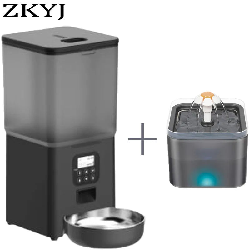 Smart 6L Automatic Pet Feeder – WiFi Controlled for Dogs & Cats