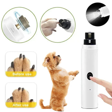 👉 Electric Pet Nail Grinder with LED Light