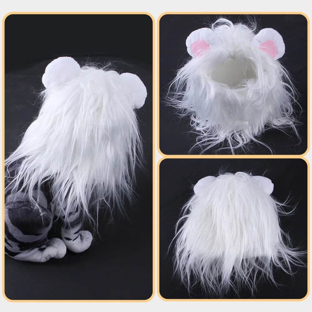 Lion Mane Pet Costume Hat – Cat & Puppy Cosplay