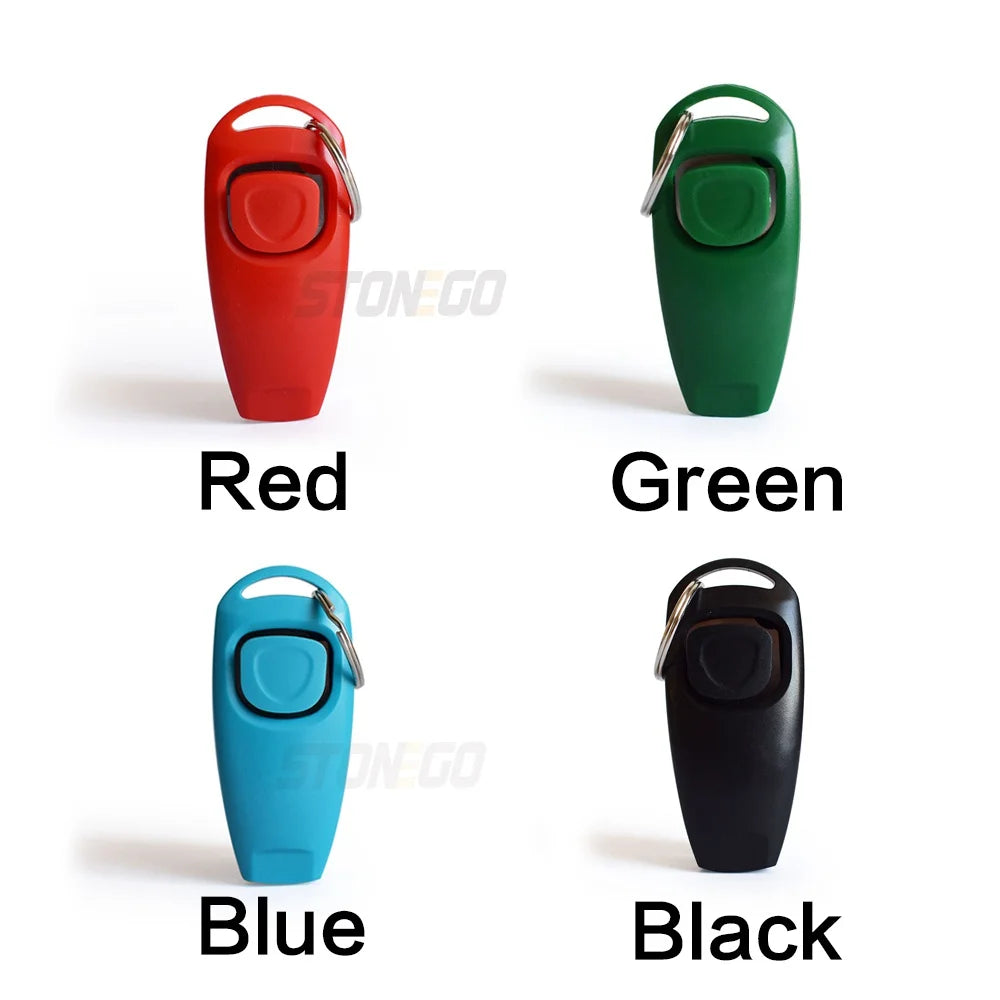 2-in-1 Dog Training Clicker & Whistle with Keyring 🐕🔔