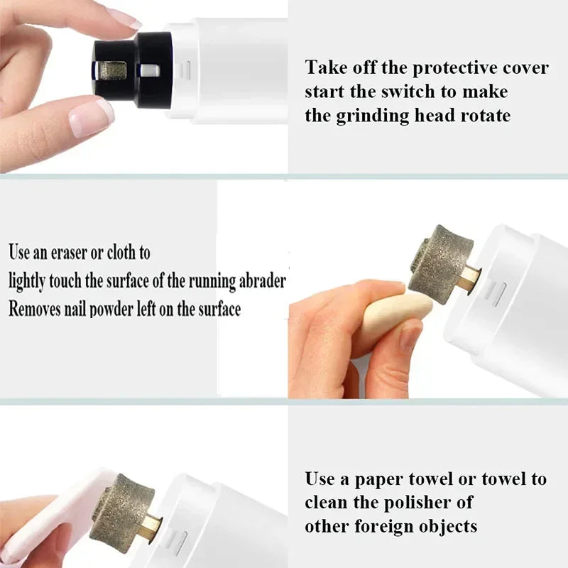 👉 Electric Pet Nail Grinder with LED Light