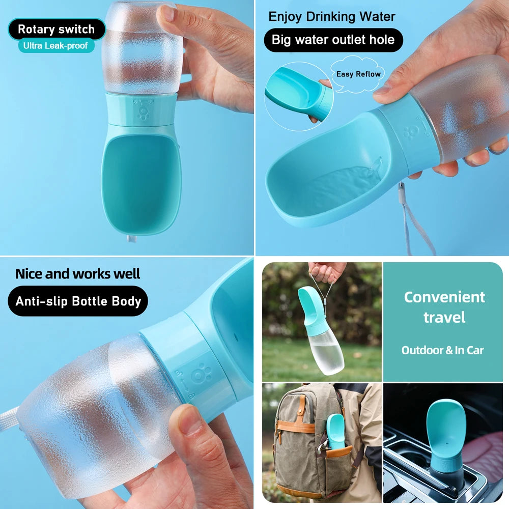 500ml Portable Pet Water Bottle with Drinking Bowl 🐶💧
