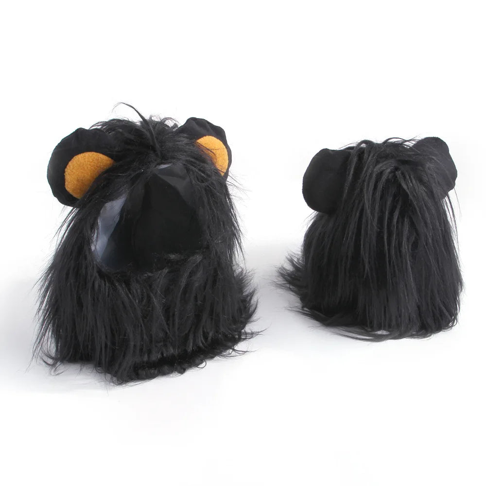 Lion Mane Pet Costume Hat – Cat & Puppy Cosplay