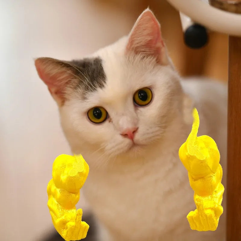 Funny Muscle Arm Cat Toy – Green Strong Man Design 💪😹