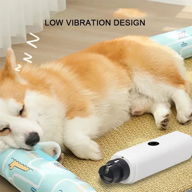 👉 Electric Pet Nail Grinder with LED Light