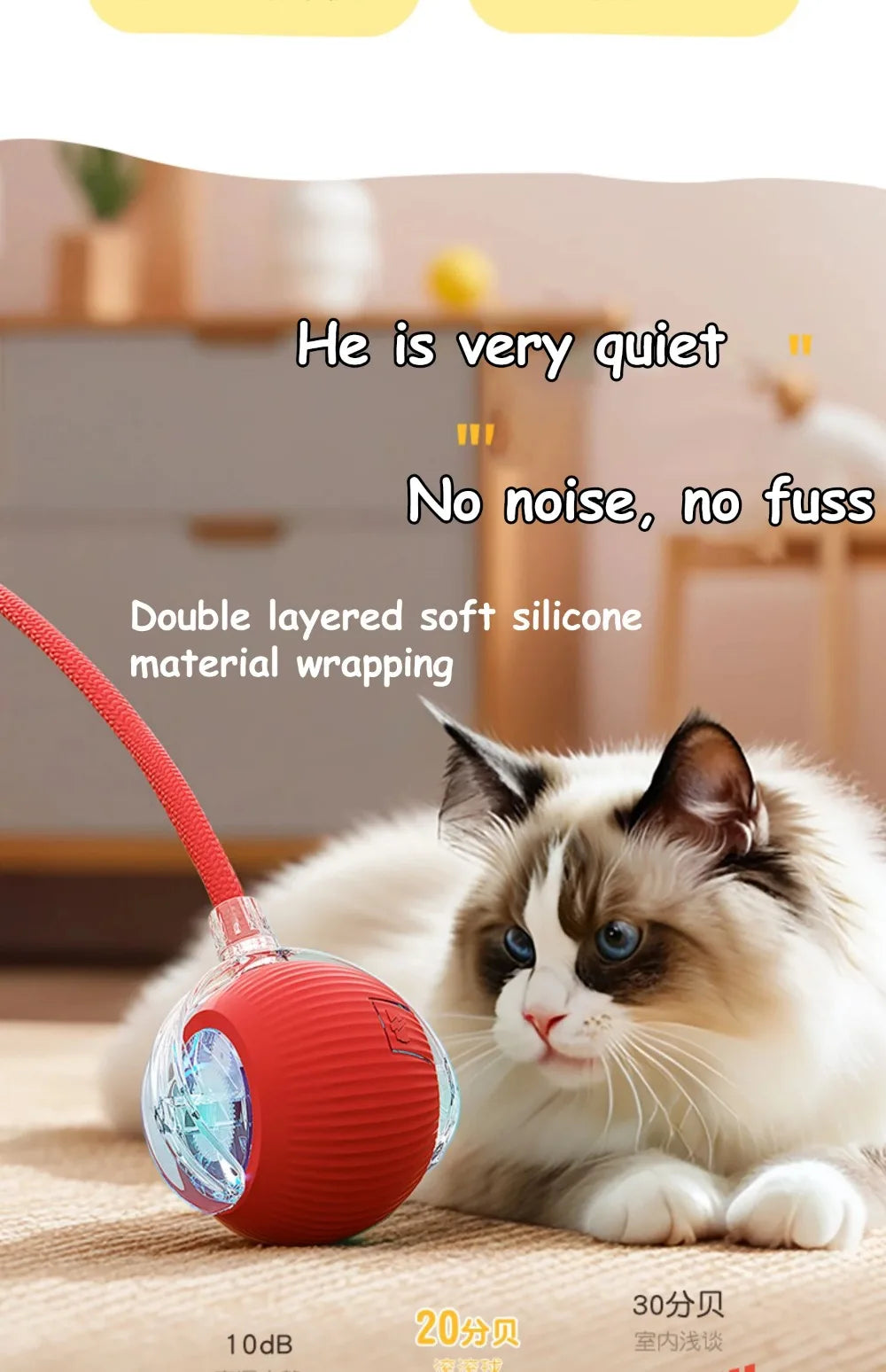 Automatic Interactive Cat Toy Ball