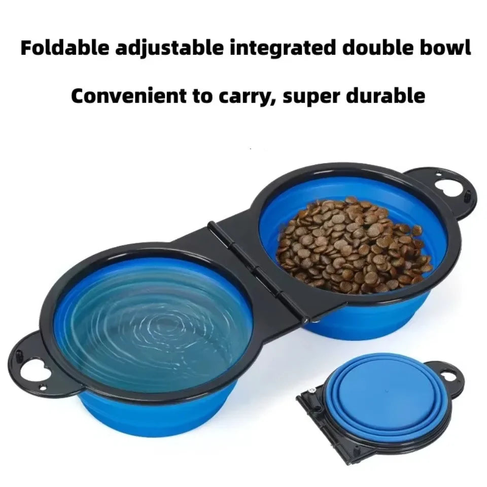 2-in-1 Foldable Pet Travel Bowl – Food & Water 🐾💧