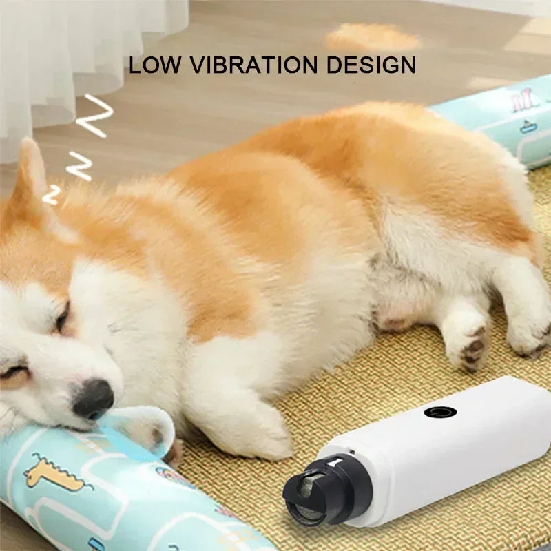 👉 Electric Pet Nail Grinder with LED Light