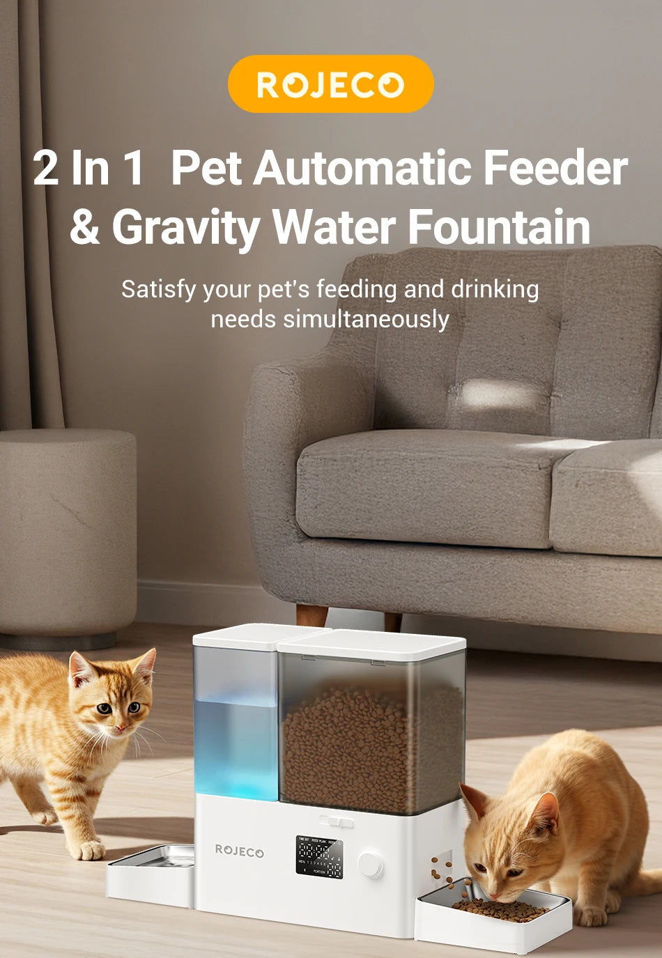 ROJECO Smart Pet Feeder – WiFi Control