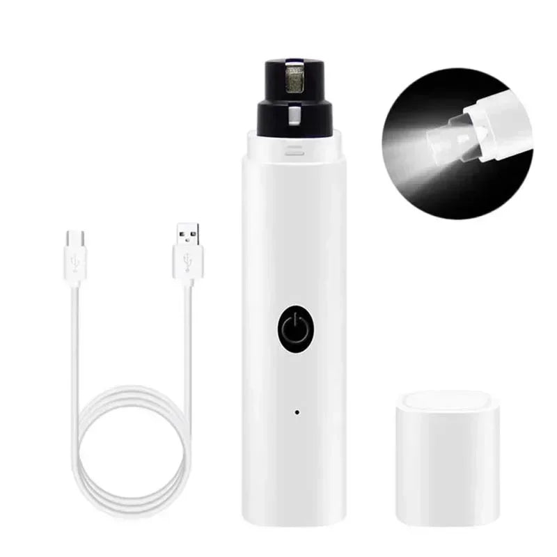 👉 Electric Pet Nail Grinder with LED Light