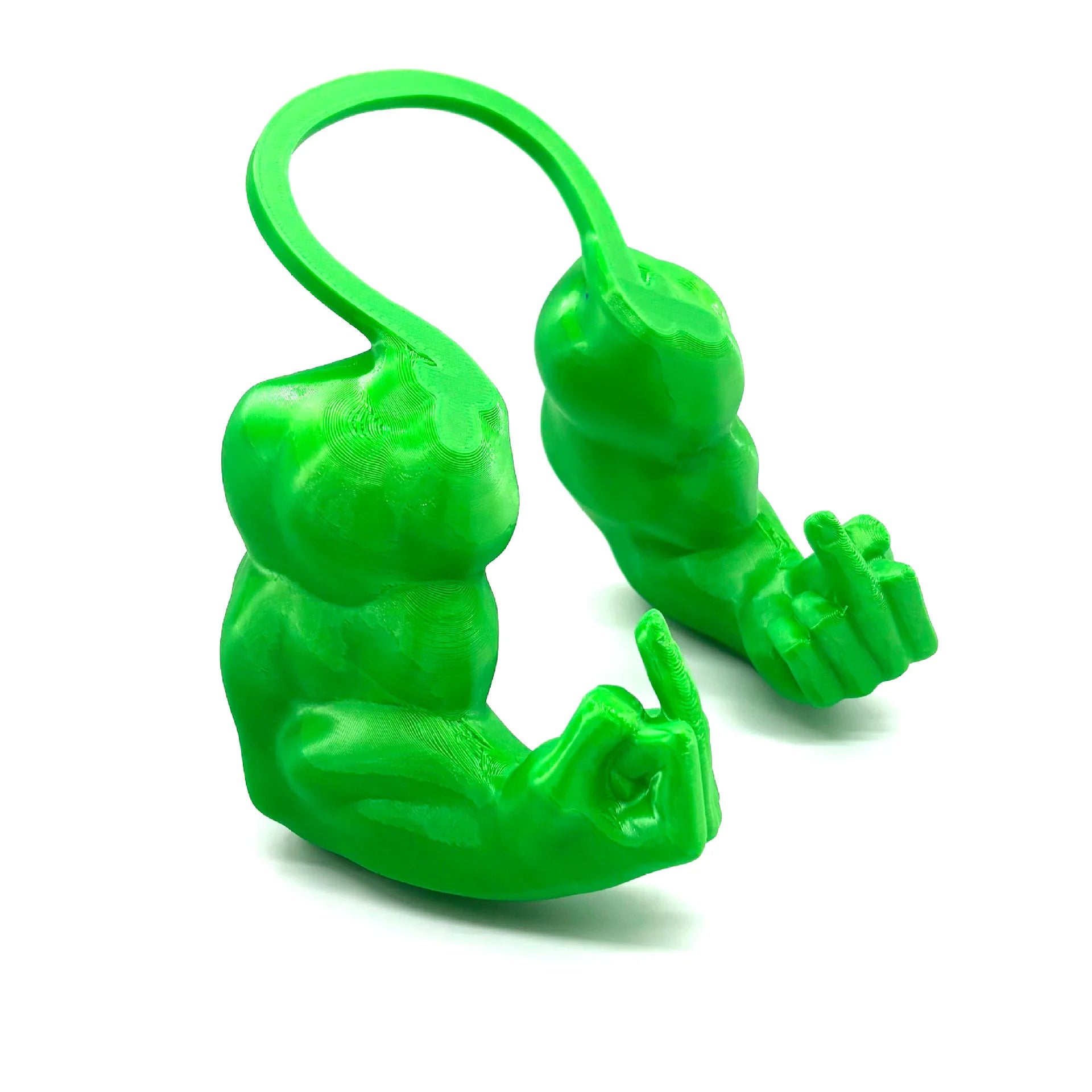 Funny Muscle Arm Cat Toy – Green Strong Man Design 💪😹