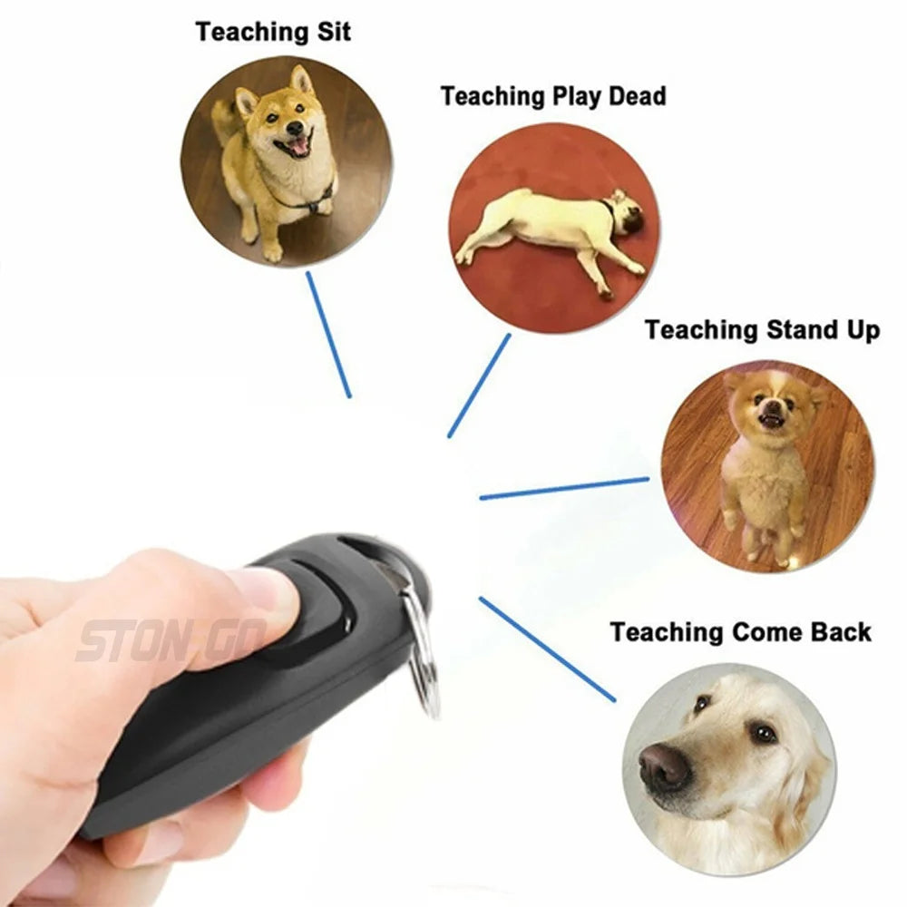 2-in-1 Dog Training Clicker & Whistle with Keyring 🐕🔔
