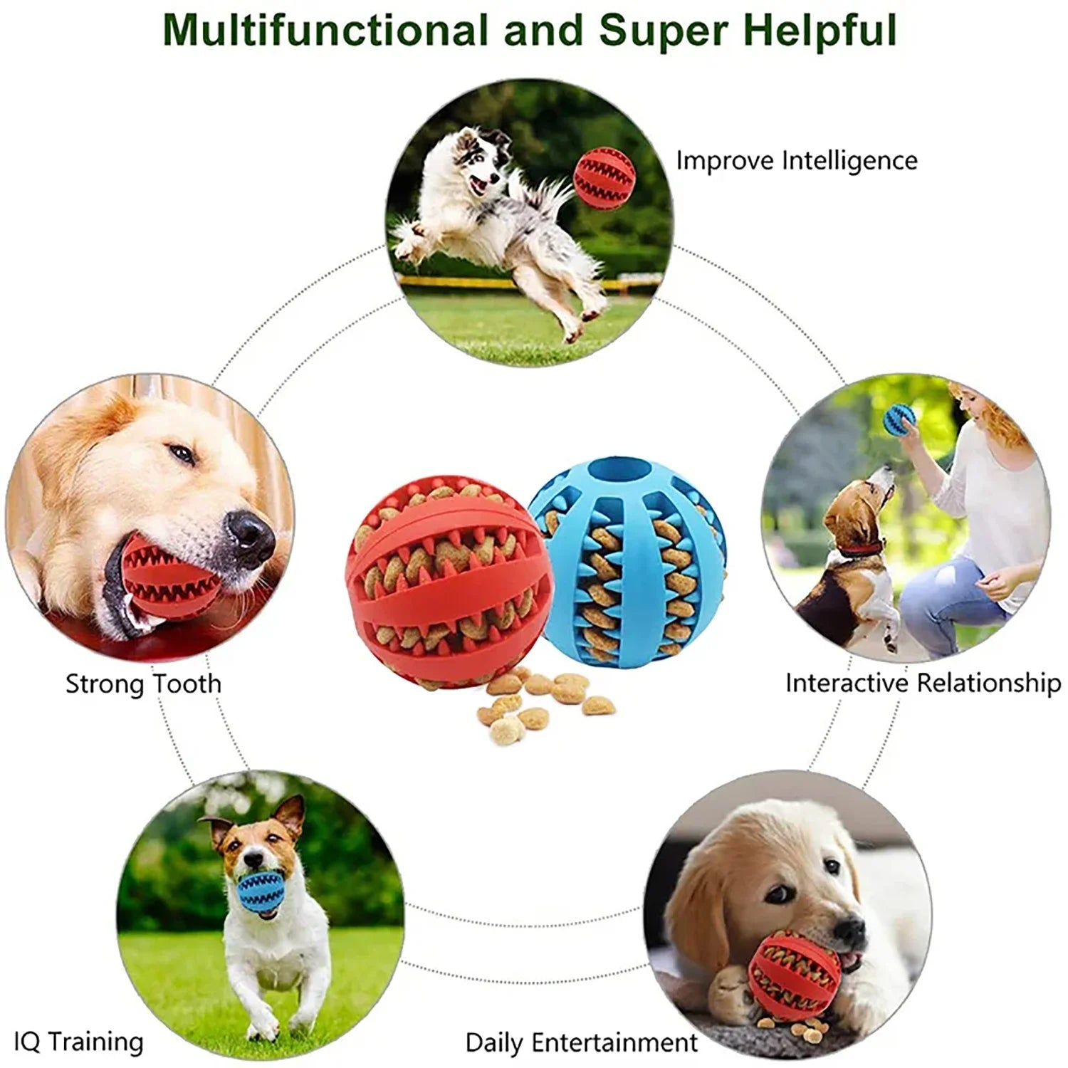 Dog Treat Chew Ball Toy 🐶🐱✨
