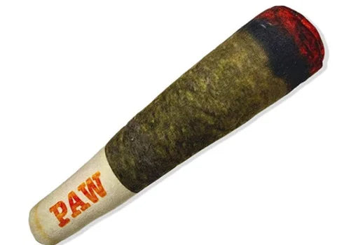 Funny Cigar Plush Squeaky Dog Toy – Chew & Play 🐶💨